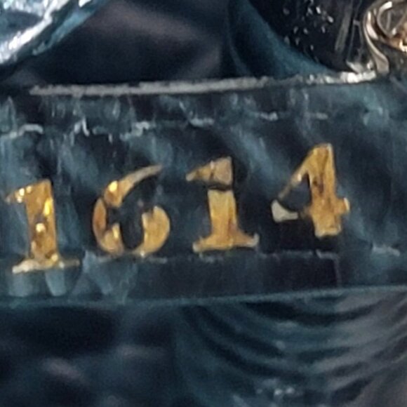 2 pc. BRAHMIN IVY GREEN ELISA LEATHER SHOULDER BAG/PURSE-CHECKBOOK WALLET SET - Picture 9 of 14